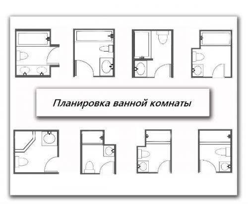 Примеры планировок ванной комнаты